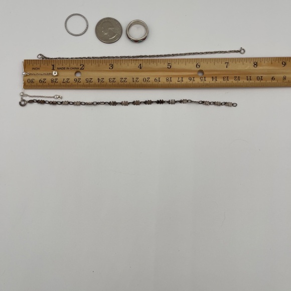 925 Sterling Silver Jewelry Lot All Wearable 6 Grams Earrings Bracelets Rings - Picture 10 of 10